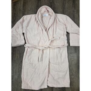Haven Well Within Cotton Robe Pink Pockets Portuguese Cotton Size M/L